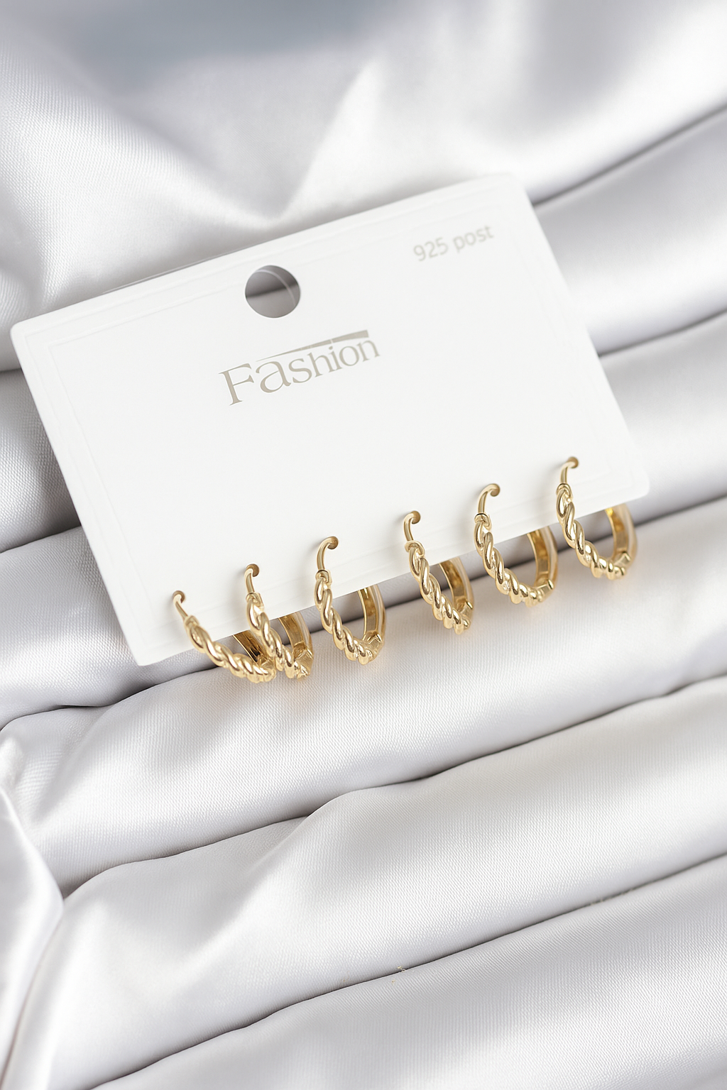 Baklalı Halka küpe Seti